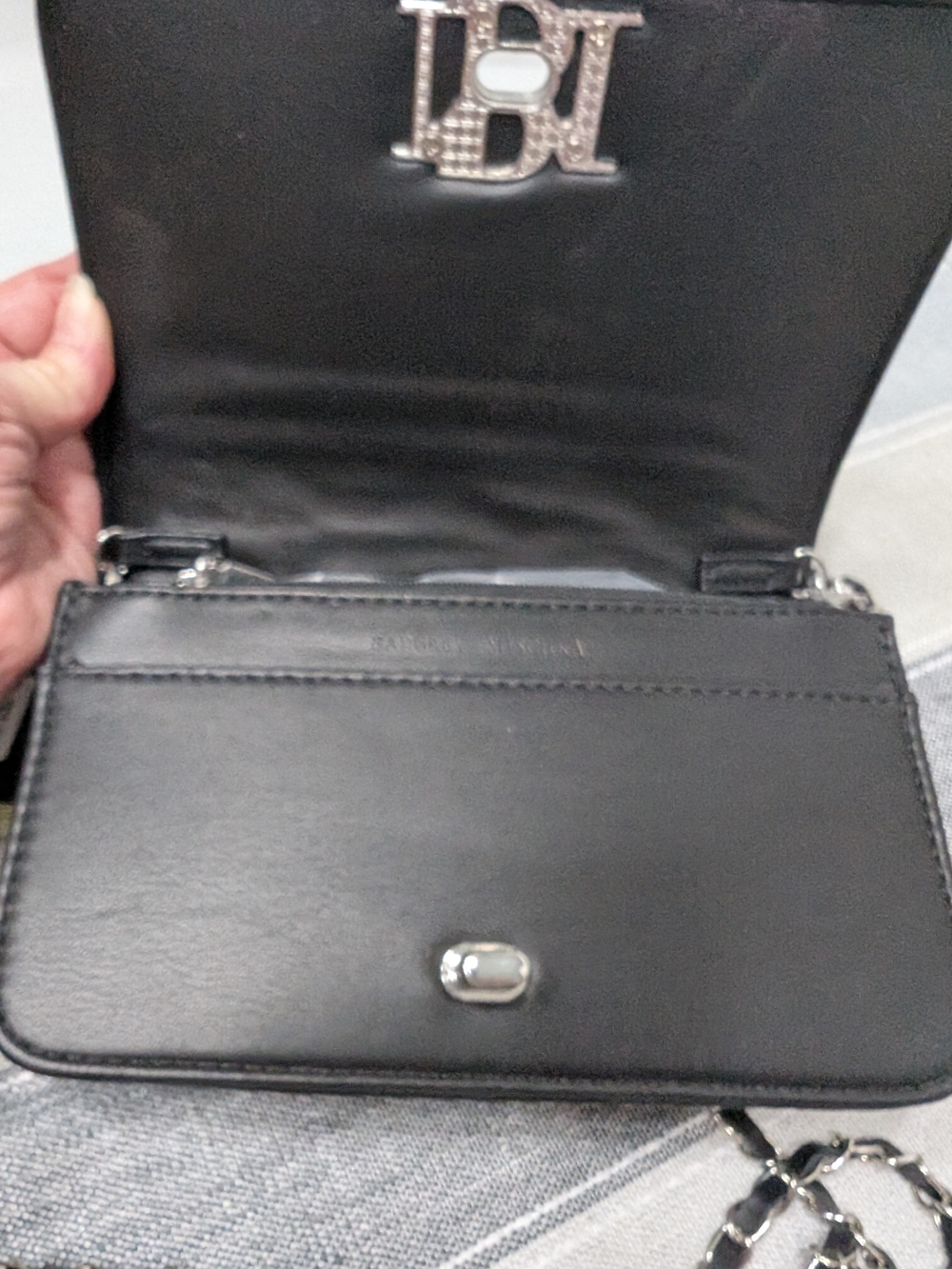 Badgley Mischka Small Quilted Crossbody Bag Black - Picture 4 of 9